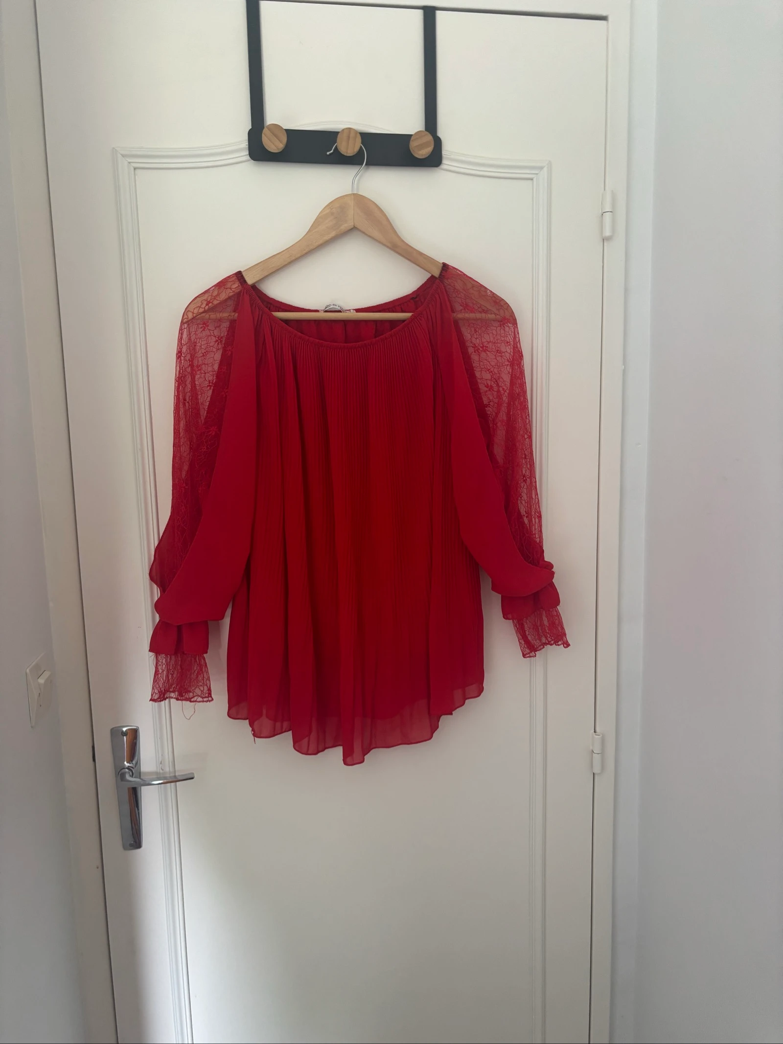 175/ Blouse rouge - Boutique indépendante - Taille 38